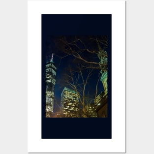 New York City at Night Posters and Art